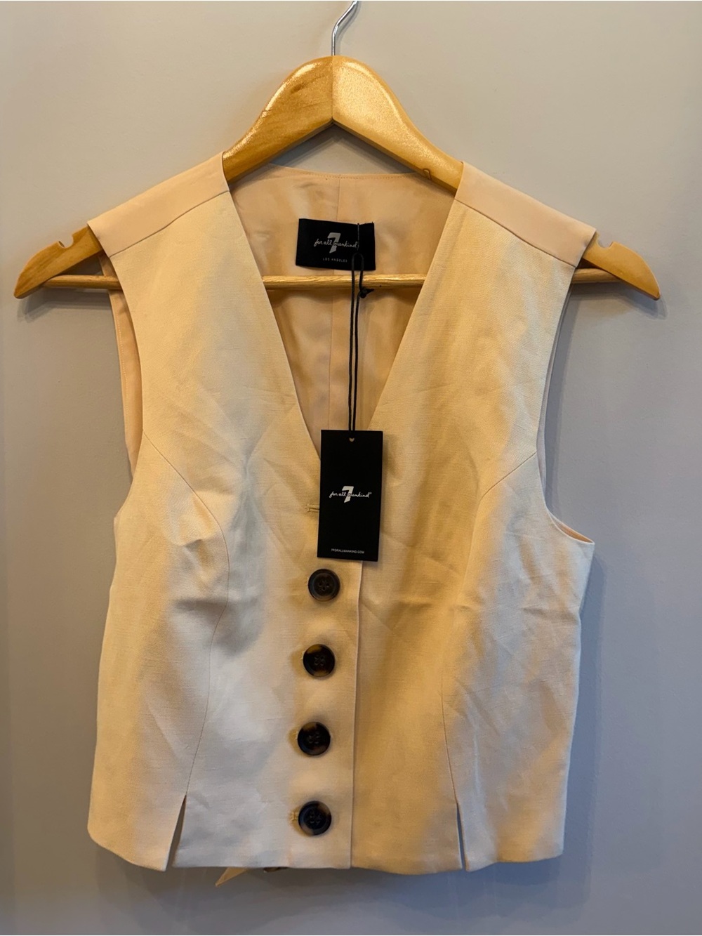 7 for all mankind linen blend vest